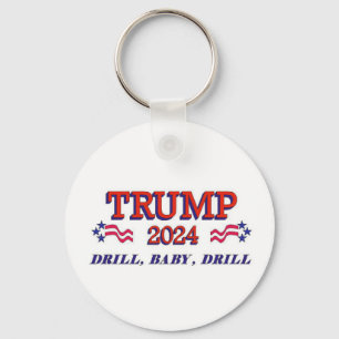 Trump 2024 Drill Baby boor Sleutelhanger