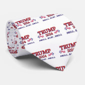 Trump 2024 Drill Baby boor Stropdas (Opgerold)