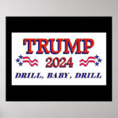 TRUMP 2024 Drill Baby Drill Poster (Voorkant)