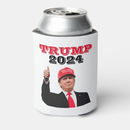 Trump 2024 duimen omhoog blikjeskoeler (Blikje Achterkant)