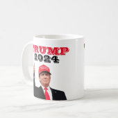 Trump 2024 duimen omhoog koffiemok (Voorkant links)