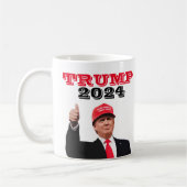 Trump 2024 duimen omhoog koffiemok (Links)