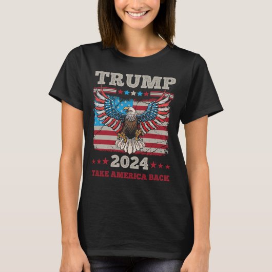 Trump 2024 Eagle - Neem Amerika terug T-shirt (Voorkant)