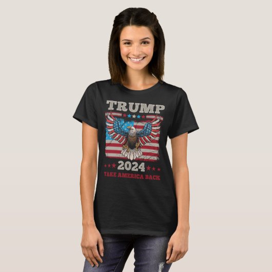 Trump 2024 Eagle - Neem Amerika terug T-shirt (Voorkant volledig)