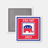 TRUMP 2024 Elephant Election Magnet (Voorkant / Achterkant)