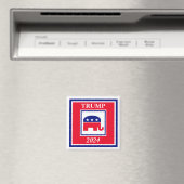 TRUMP 2024 Elephant Election Magnet (Insitu (Vaatwasser))