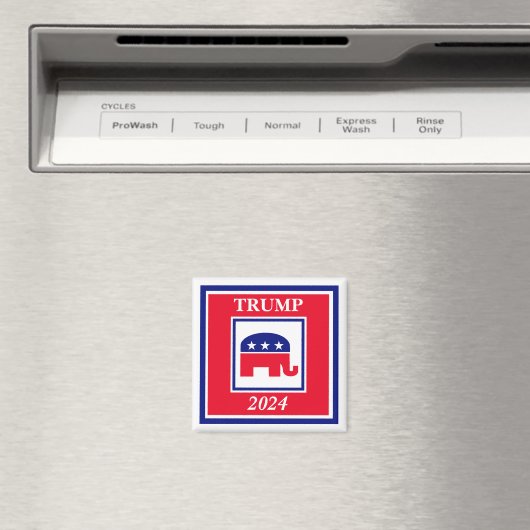 TRUMP 2024 Elephant Election Magnet (Insitu (Vaatwasser))