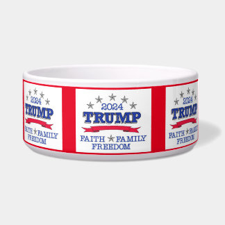 Trump 2024 Faith, Family, Freedom Pet Bowl Voerbakje