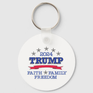 Trump 2024 Faith Family Freedom Sleutelhanger