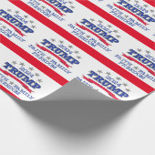 Trump 2024 Faith, Family, Freedom Wrapping Paper Cadeaupapier (Hoek)
