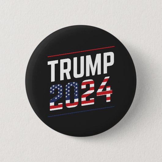 Trump 2024 Fan Design Ronde Button 5,7 Cm (Voorkant)