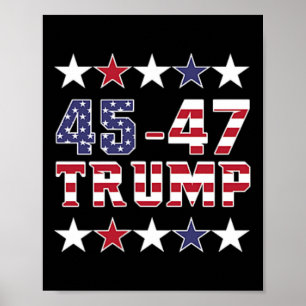 Trump 2024 Fight Fist Pump US Flag  Mega Poster