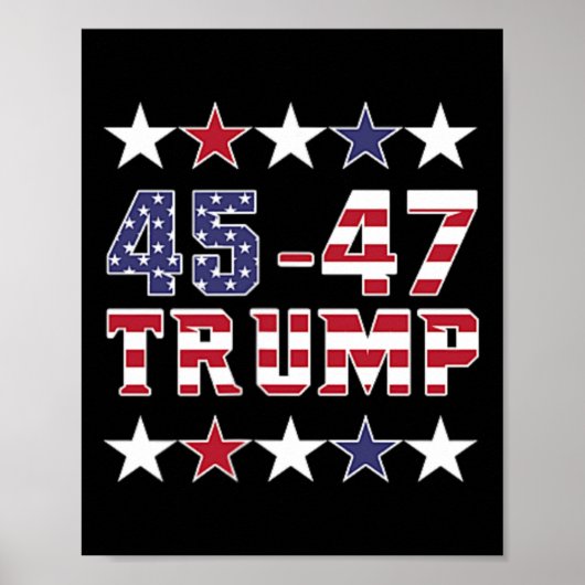 Trump 2024 Fight Fist Pump US Flag  Mega Poster (Voorkant)