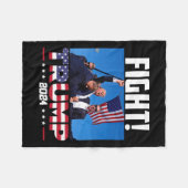 Trump 2024 Fight Fist Rally Trump Rally 2024 Ameri Fleece Deken (Voorkant (Horizontaal))