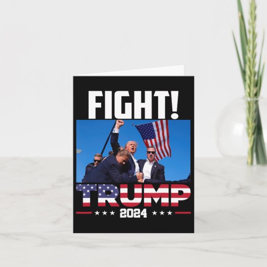 Trump 2024 Fight Fist Rally Trump Rally 2024 Ameri Kaart (Voorkant)