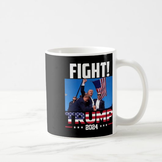 Trump 2024 Fight Fist Rally Trump Rally 2024 Ameri Koffiemok (Rechts)