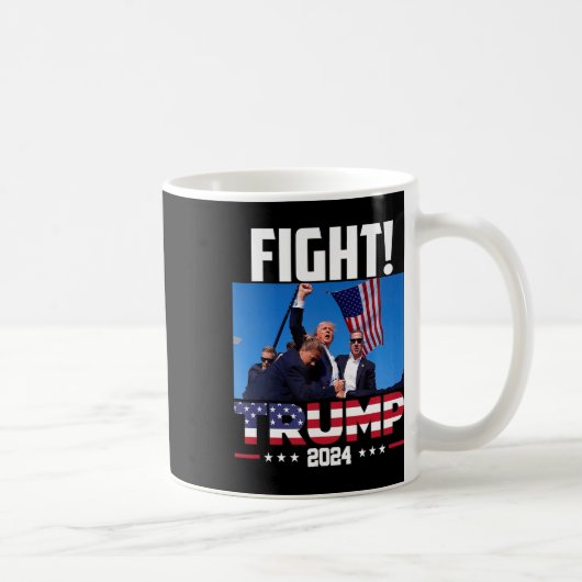 Trump 2024 Fight Fist Rally Trump Rally 2024 Ameri Koffiemok (Rechts)