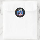 Trump 2024 Fight Fist Rally Trump Rally 2024 Ameri Ronde Sticker (Tas)