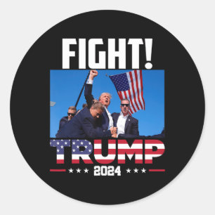 Trump 2024 Fight Fist Rally Trump Rally 2024 Ameri Ronde Sticker