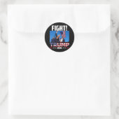 Trump 2024 Fight Fist Rally Trump Rally 2024 Ameri Ronde Sticker (Tas)