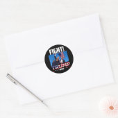 Trump 2024 Fight Fist Rally Trump Rally 2024 Ameri Ronde Sticker (Envelop)