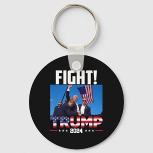 Trump 2024 Fight Fist Rally Trump Rally 2024 Ameri Sleutelhanger