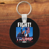 Trump 2024 Fight Fist Rally Trump Rally 2024 Ameri Sleutelhanger (Voorkant)