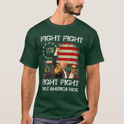 Trump 2024 Fight Fist Rally Trump Rally 2024 T-shirt (Voorkant)