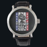 Trump 2024 Fist Outlaw Hillbilly J.D.Vance 2024 Horloge<br><div class="desc">Trump 2024 Outlaw Hillbilly J.D.Vance 2024 Donald Trump</div>