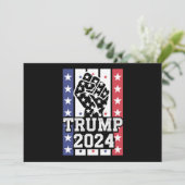 Trump 2024 Fist Outlaw Hillbilly J.D.Vance 2024 Kaart (Staand voorkant)