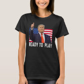 Trump 2024 Flag 45 47 Verkiezingen redden Amerika  T-shirt (Voorkant)