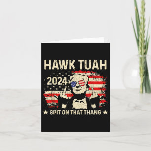 Trump 2024 Flag Funny Hawk Tush Middelvinger 24 V Kaart
