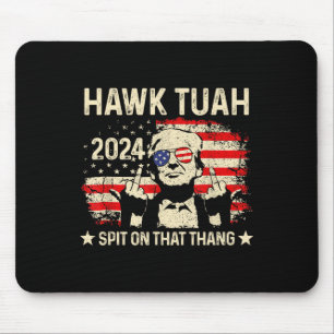 Trump 2024 Flag Funny Hawk Tush Middelvinger 24 V Muismat
