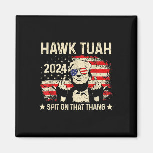 Trump 2024 Flag Funny Hawk Tush Middenvinger 24 Magneet