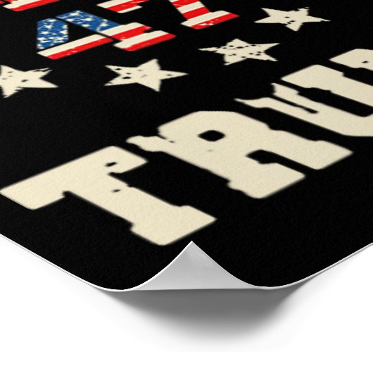 Trump 2024 Flag (op de rug) Take America Back Trum Poster (Hoek)