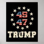 Trump 2024 Flag (op de rug) Take America Back Trum Poster (Voorkant)