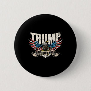 Trump 2024 Flag Take America Back Mannen Vrouwen D Ronde Button 5,7 Cm