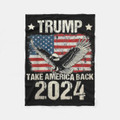 Trump 2024 flag take America back men women Trump Fleece Deken (Voorkant)