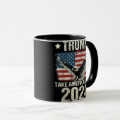 Trump 2024 flag take America back men women Trump Mok (Voorkant rechts)