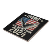 Trump 2024 flag take America back men women Trump Tegeltje (Zijkant)