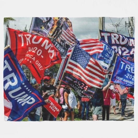 TRUMP 2024 FLEECE DEKEN (Voorkant (Horizontaal))