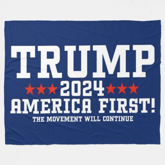 TRUMP 2024 FLEECE DEKEN (Voorkant (Horizontaal))