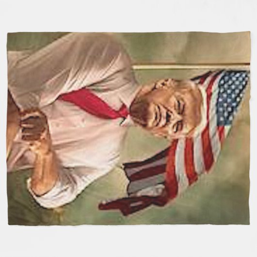 TRUMP 2024 FLEECE DEKEN (Voorkant (Horizontaal))