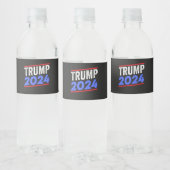 Trump 2024 for President Donald Jr. Maga Election Waterfles Etiket (Flessen)