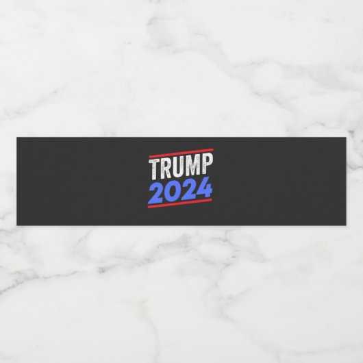 Trump 2024 for President Donald Jr. Maga Election Waterfles Etiket (Enkel label)