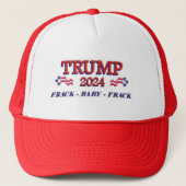 Trump 2024 Frack Baby Frack Trucker Pet (Voorkant)