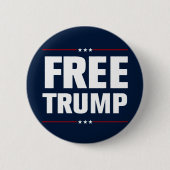 Trump 2024 Free Trump Ronde Button 5,7 Cm (Voorkant)