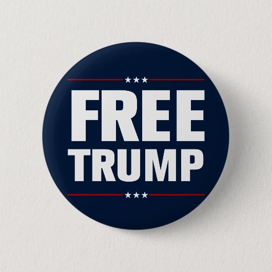 Trump 2024 Free Trump Ronde Button 5,7 Cm (Voorkant)