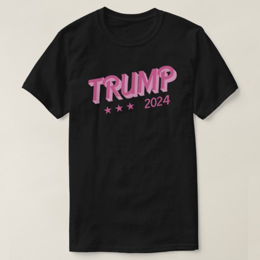 Trump 2024 Funny Donald Trump Pink Bubble Letters T-shirt (Design voorkant)