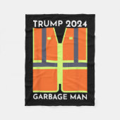 Trump 2024 Garbage Man Funny Garbage Patriots Supp Fleece Deken (Voorkant)